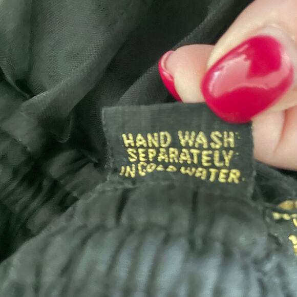 GoldStar Women Maxi Skirt Black Chiffon Overlay Adjustable Whimsigoth Fairy Y2K - Picture 11 of 13